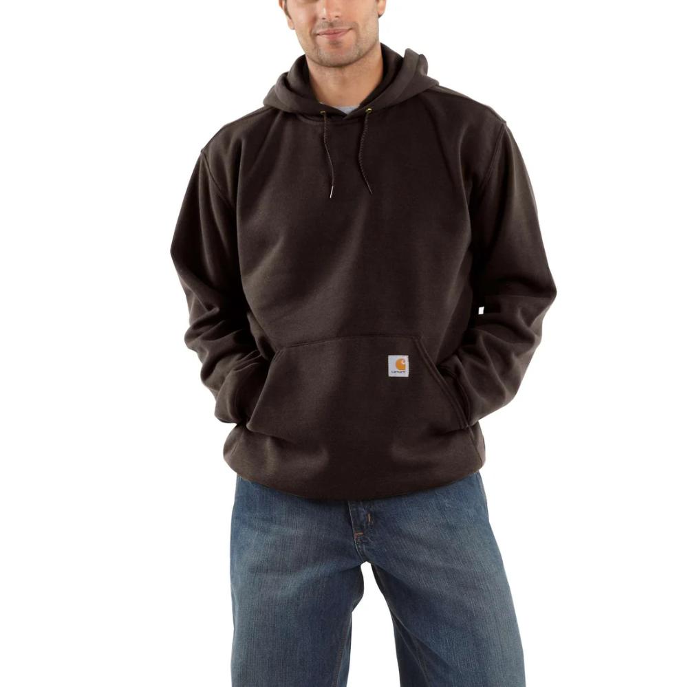 Carhartt Mens Midweight Hooded Pullover Sweatshirt Dark Brown-K121DKB
