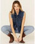 Wrangler Frayed Washed Denim Vest-LWV111D