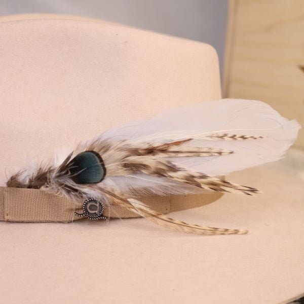 Willow Lane Hat Co. Feather Hat Accent - Sweet Cream - WLF2-SC
