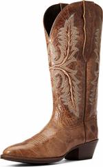 Ariat Womens Heritage Elastic Calf Drk Tan-10034154