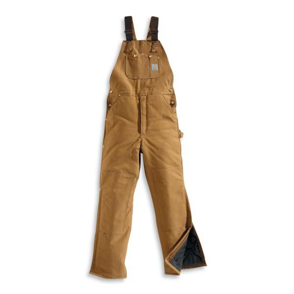 Carhartt Mens Duck Bib Overall / Arctic Quilt Lined-R03BRN