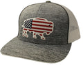 Red Dirt Hat Co Hthr Grey RED/White/BLU Buffalo-RDHC1