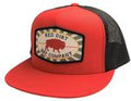 Red Dirt Hat Co Red/Blk Snpbck Buffalo Patch-RDHC117