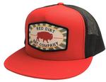 Red Dirt Hat Co Red/Blk Snpbck Buffalo Patch-RDHC117