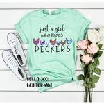 Willis Creek Transfers Girl Loves Peckers-WC10