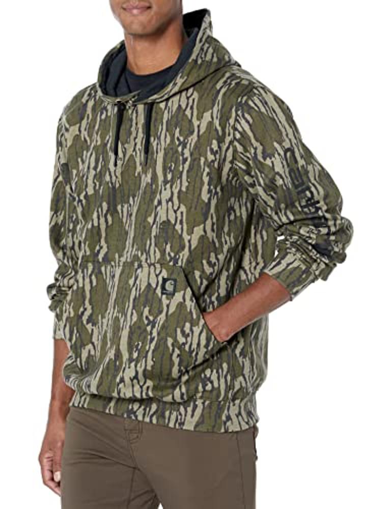 Carhartt Mens Rain Defender Loose Fit Heavyweight Camo Hooded Sweatshirt-105484-G47