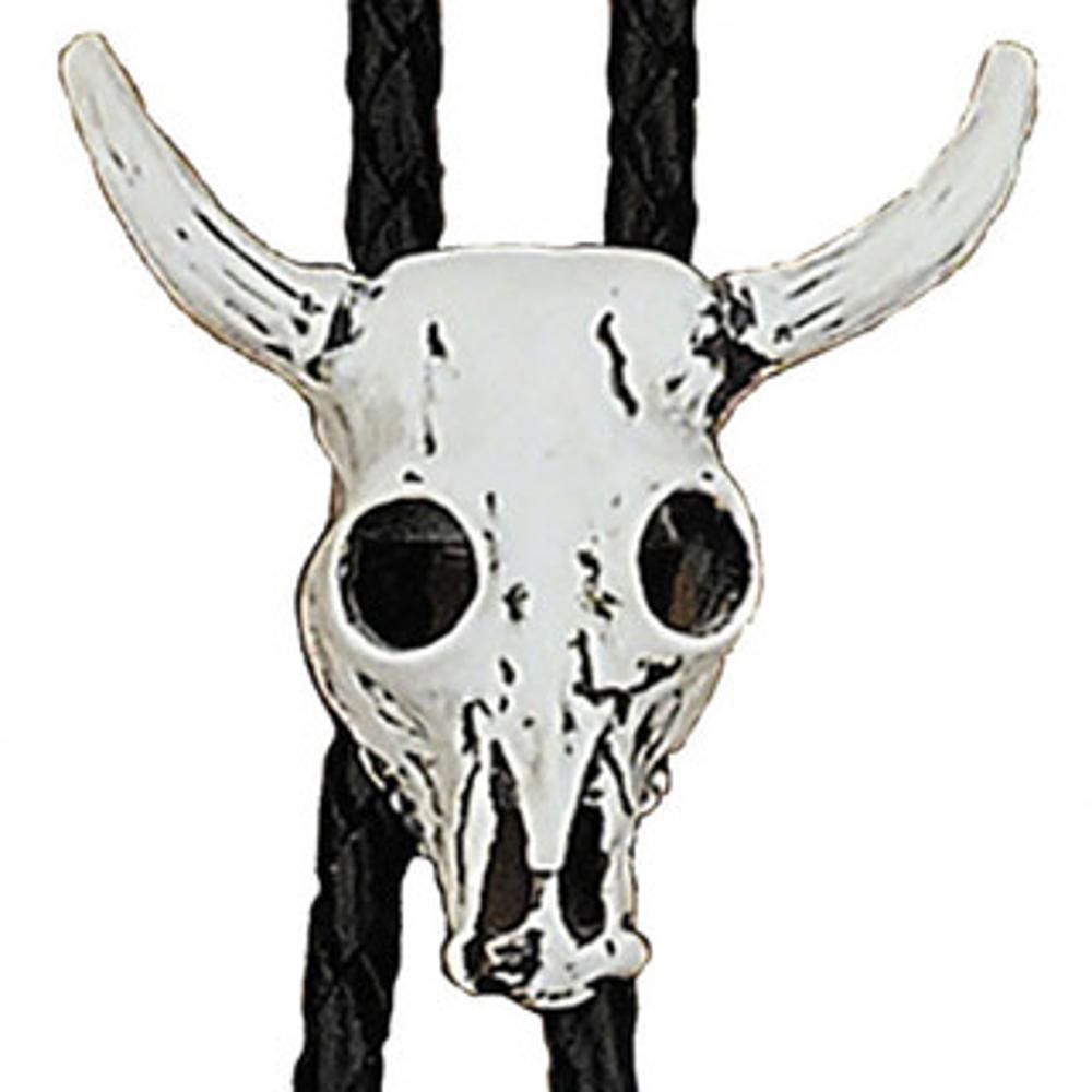 Western Express Inc Bolo- Silver Steer Skull-BT-304