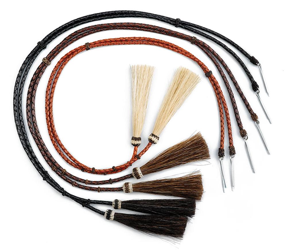 Western Express Inc Stampede String Leath/Horsehai-STS-2968-BLK