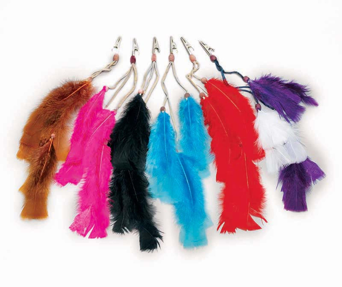 Western Express Feather Tail Clip - White-FC-TAIL-WHT