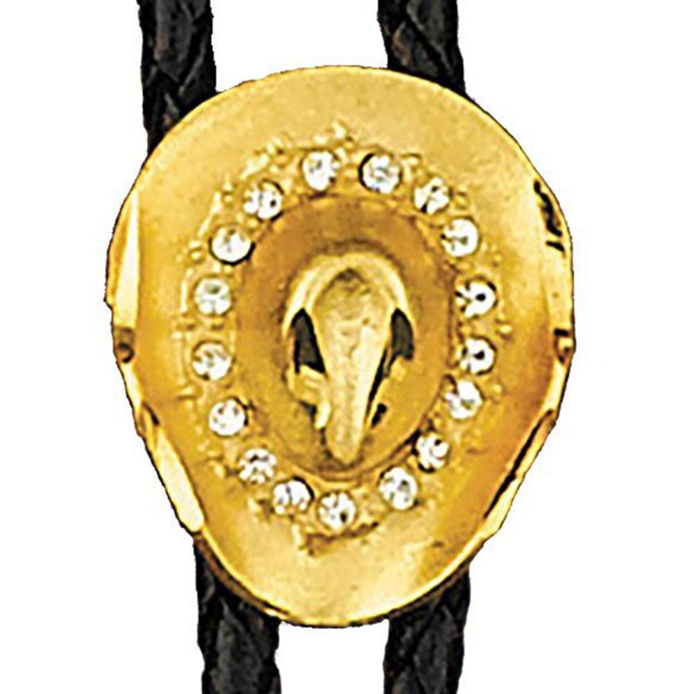 Western Express Inc Bolo-Hat Stones-Gold-BT-5948-G