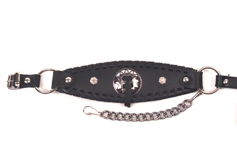 Almax Sales Co. Black Leather Strap-Blk Tassel-415-BL-NDV