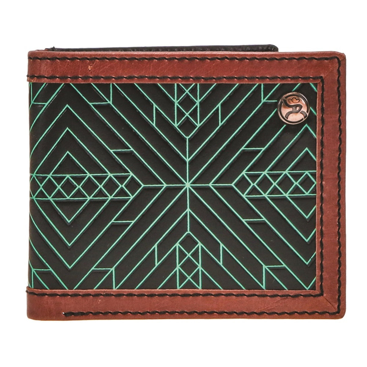 Hooey Bifold Neon Moon Turq Aztec-RBF002-BKBR