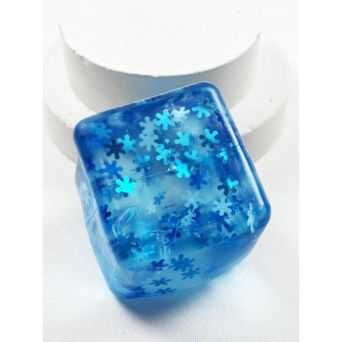 Love And Repeat Kids Snowflake Glitter Maltose Cube Squishy LRMLCT073 - view 6
