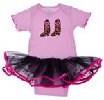 Kiddie Korral Onesie W/Skirt Ballerina Pink-11BP