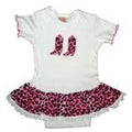 Kiddie Korral Onesie W/Skirt Leopard Pink-11LP