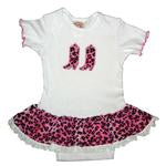 Kiddie Korral Onesie W/Skirt Leopard Pink-11LP