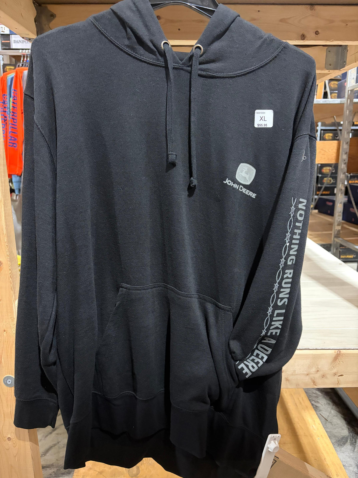 John Deere Mens Fanatics Jd Hoodie Nrlad Sleeve-13022190BK