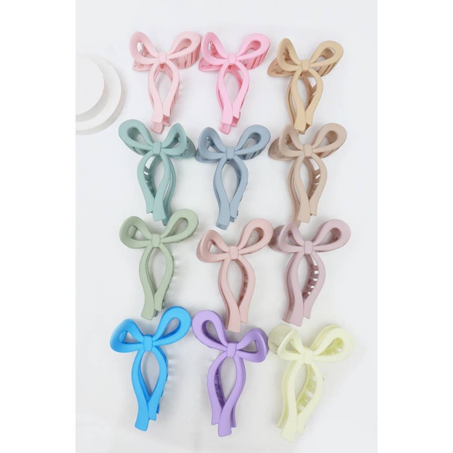 Love And Repeat Matte Pastel Bow Hair Claw Clip LRML2293 - view 4