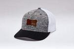 Kimes Ranch Trucker Grey Leather Bone Logo-129859