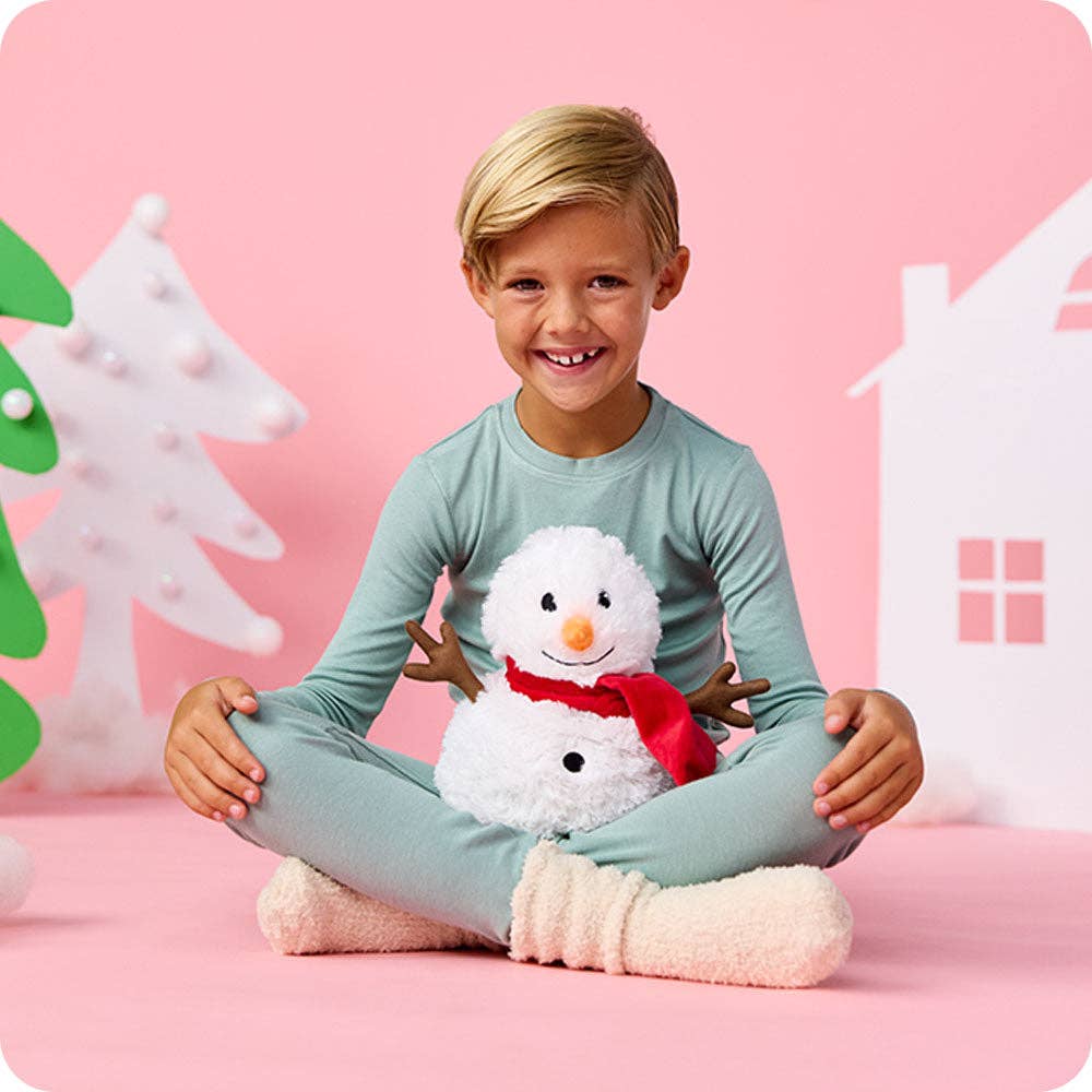Warmies Red Scarf Snowman 13" Microwavable Plush view 3