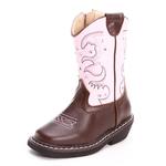 Smoky Mountain Boots Lights Brn/Pink Childs8.5-3-1501C