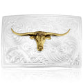 Montana Silversmiths Open Country Buckle with Longhorn - 59100-767M