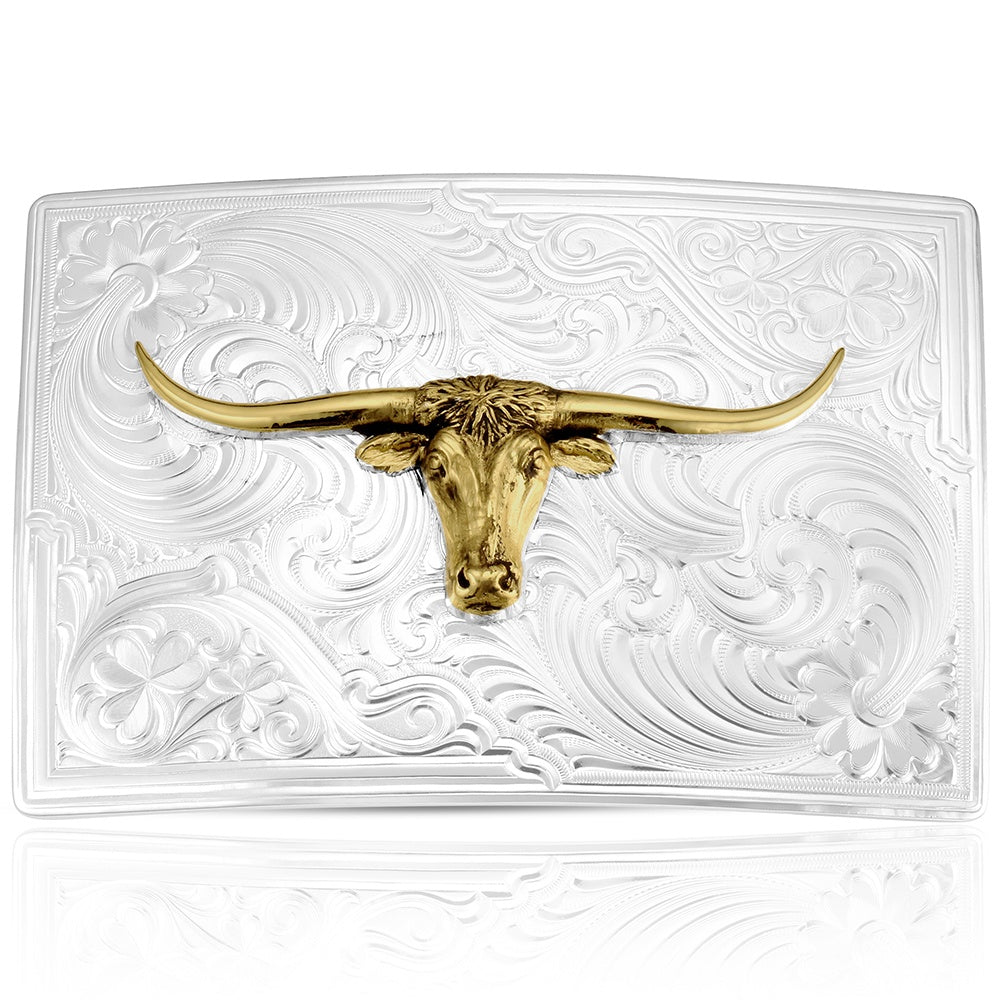 Montana Silversmiths Open Country Buckle with Longhorn - 59100-767M