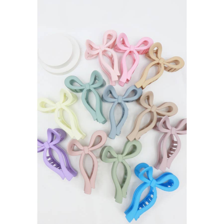 Love And Repeat Matte Pastel Bow Hair Claw Clip LRML2293 - view 3