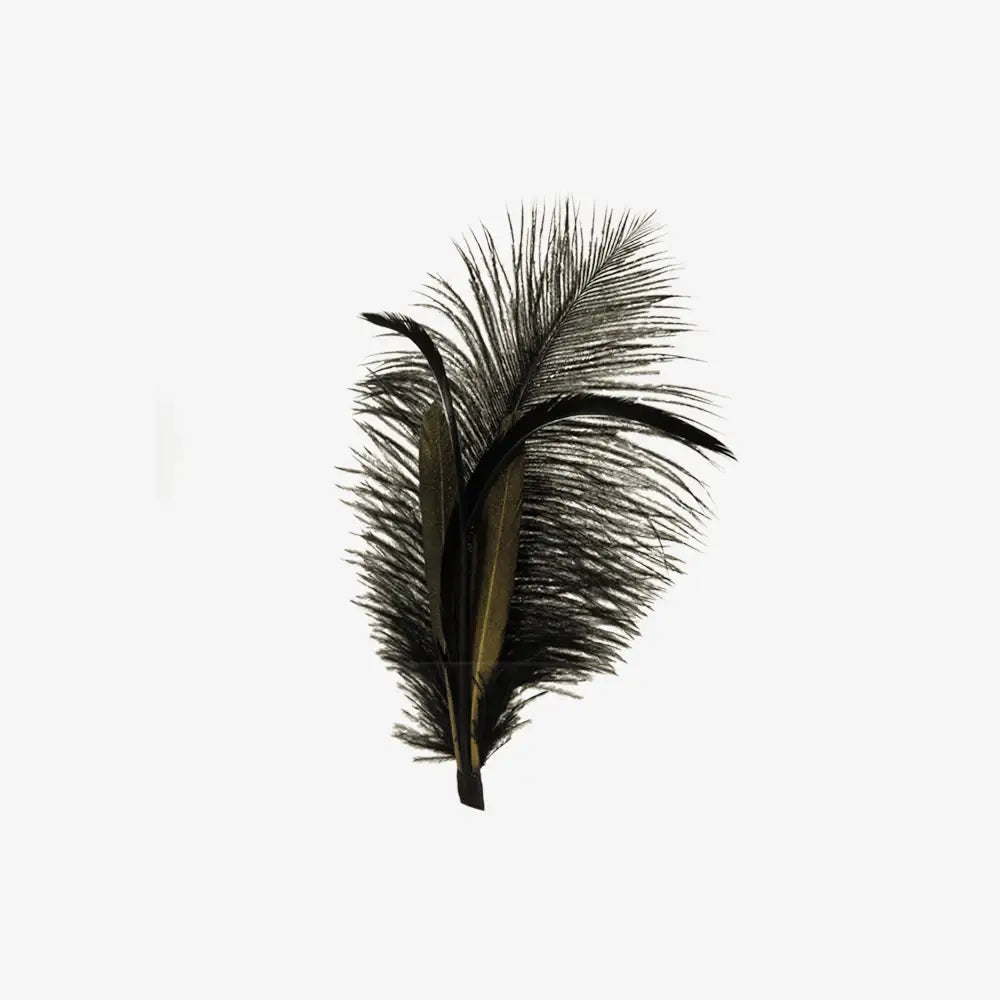 American Hat Makers Black Hat Feather Olympia - 810182-MLT