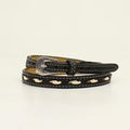 M&F Western Blk/Ivo Rawhide Stitch Hatband