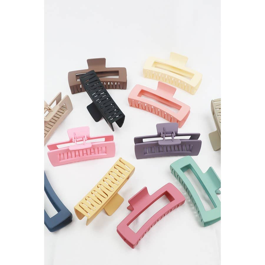 Love And Repeat Matte Jumbo Cut Out Rectangle Hair Claw Clip LRMLCL2856 - view 4