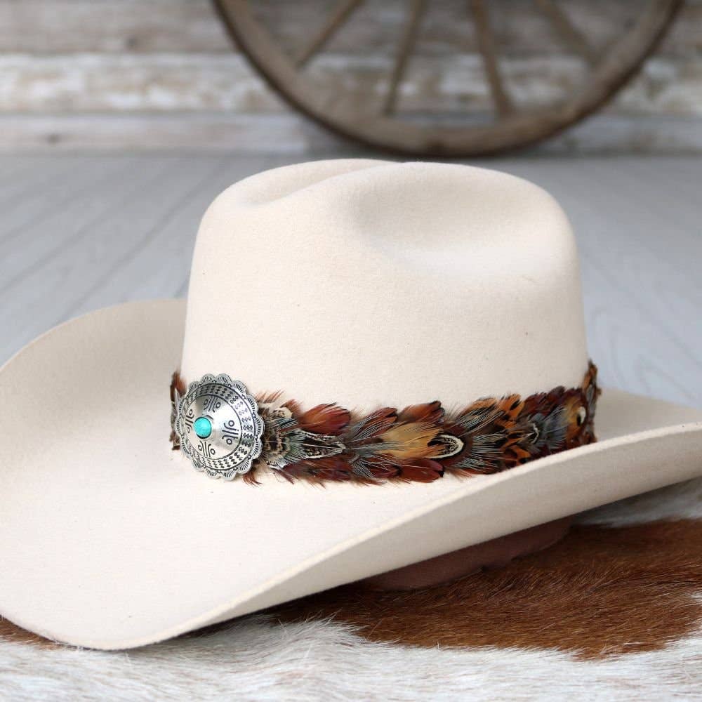 Willow Lane Hat Co. Western Feather Hat Band - Telluride - WLFHB-TLRD