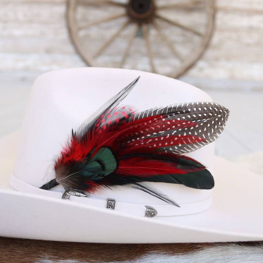 Willow Lane Hat Co. Feather Hat Accent - Roja - WLHF-RJA