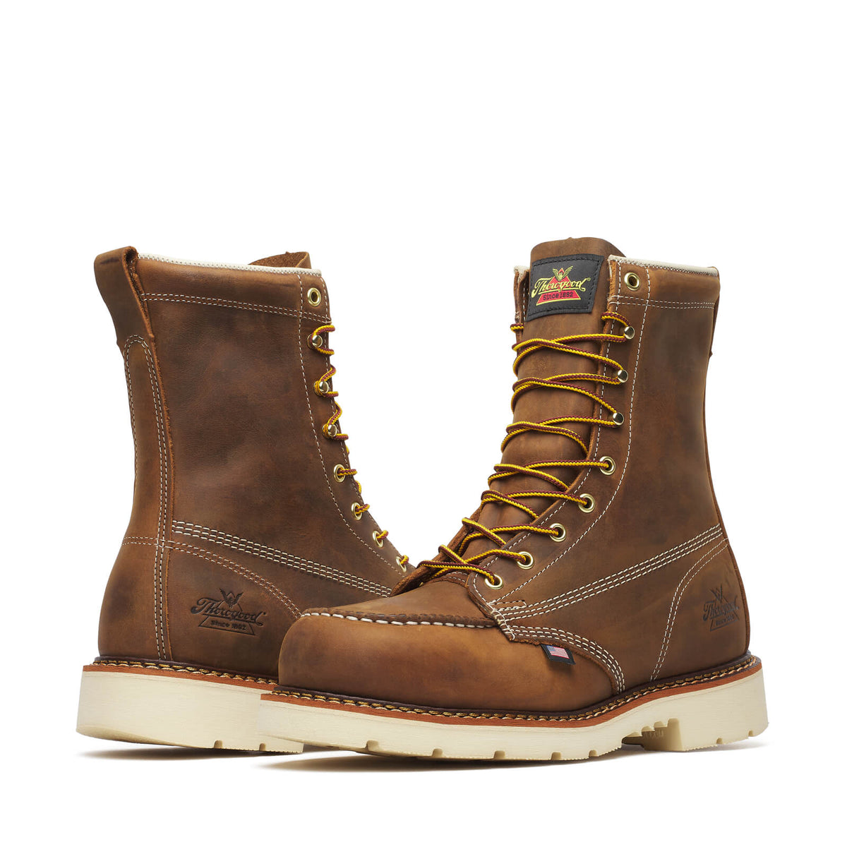 Thorogood Mens 8 Inch Crazy Heel Steel Moc Toe Boot - view 4