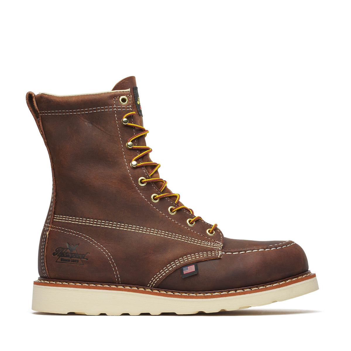 Thorogood Mens 8 Inch Lace-Up Steel Moc Toe Boot - view 3