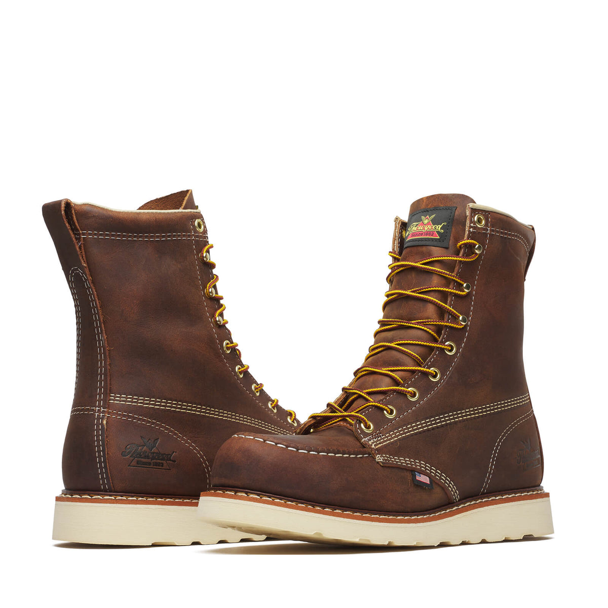 Thorogood Mens 8 Inch Lace-Up Steel Moc Toe Boot - view 4