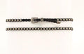 M and F Western Hat Band - Crystal Studded Scalloped