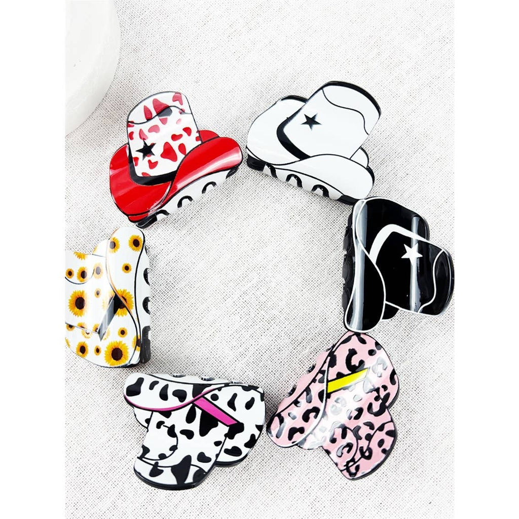 Love And Repeat Mini Cowboy Hat Hair Claw Clip LRPCJC-11533M - view 2