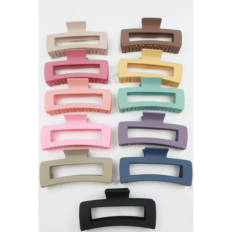 Love And Repeat Matte Jumbo Cut Out Rectangle Hair Claw Clip LRMLCL2856 - view 3