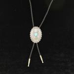 M&F Western Bolo Oval Flower Turq Stone