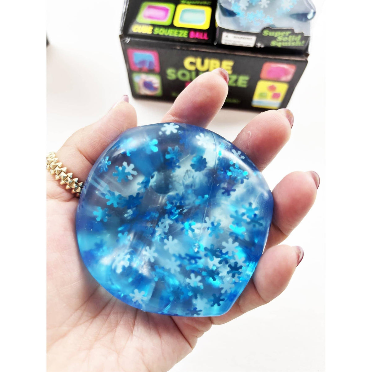 Love And Repeat Kids Snowflake Glitter Maltose Cube Squishy LRMLCT073 - view 2