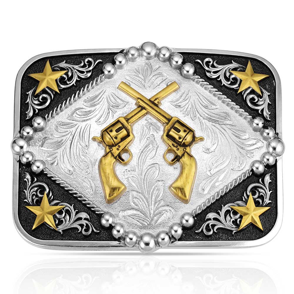Montana Silversmiths Six Shooter Buckle - A1078P
