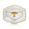 Montana Silversmiths On the Range Longhorn Buckle - A1079P