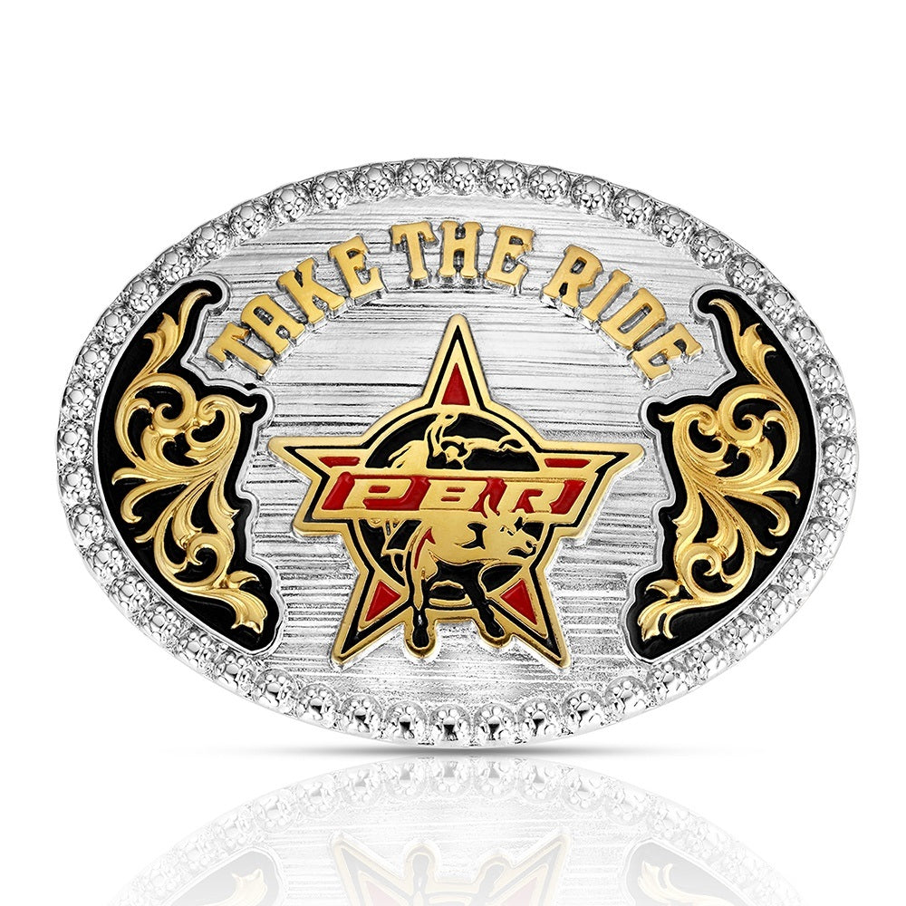 Montana Silversmiths Take the Ride PBR Buckle - A1091PBR