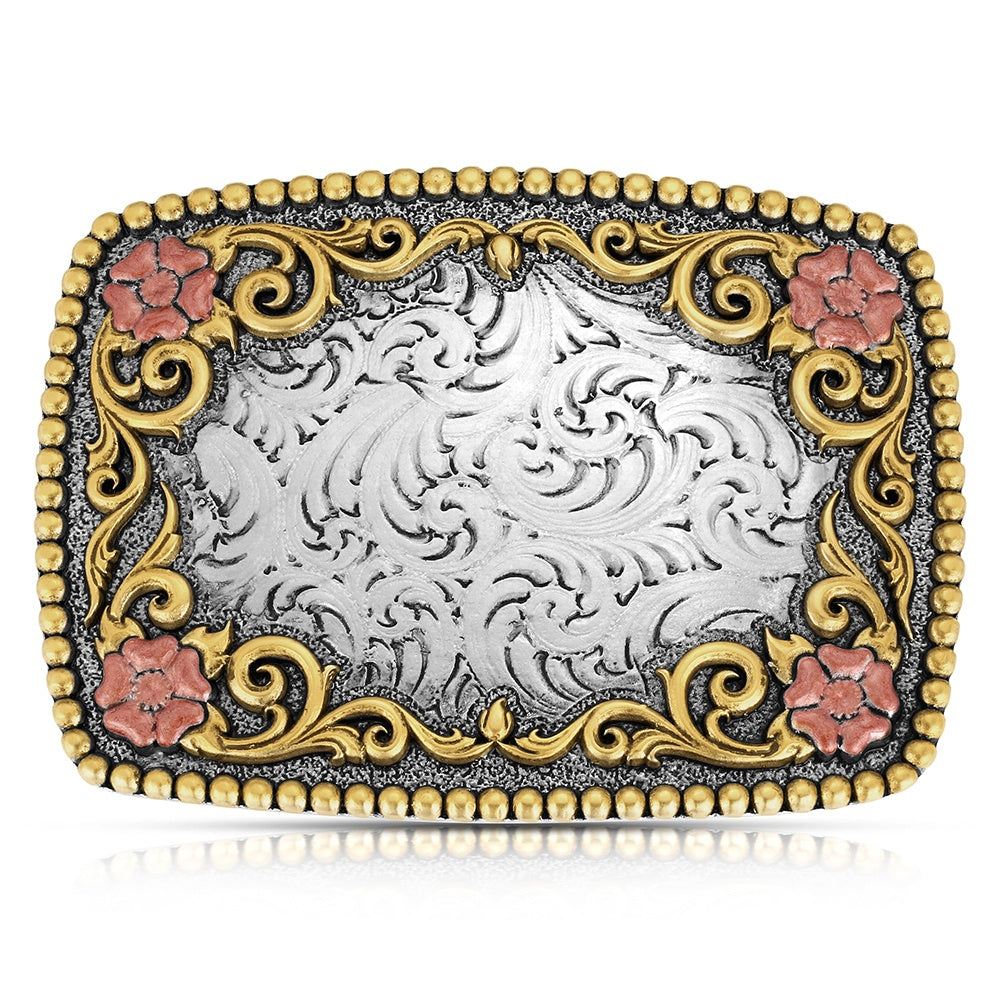 Montana Silversmiths Four Corners Floral Buckle - A1100