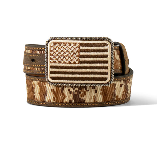Ariat Kids Medium Brown Digital Camo Boys Western Belt A1306044 - view 2
