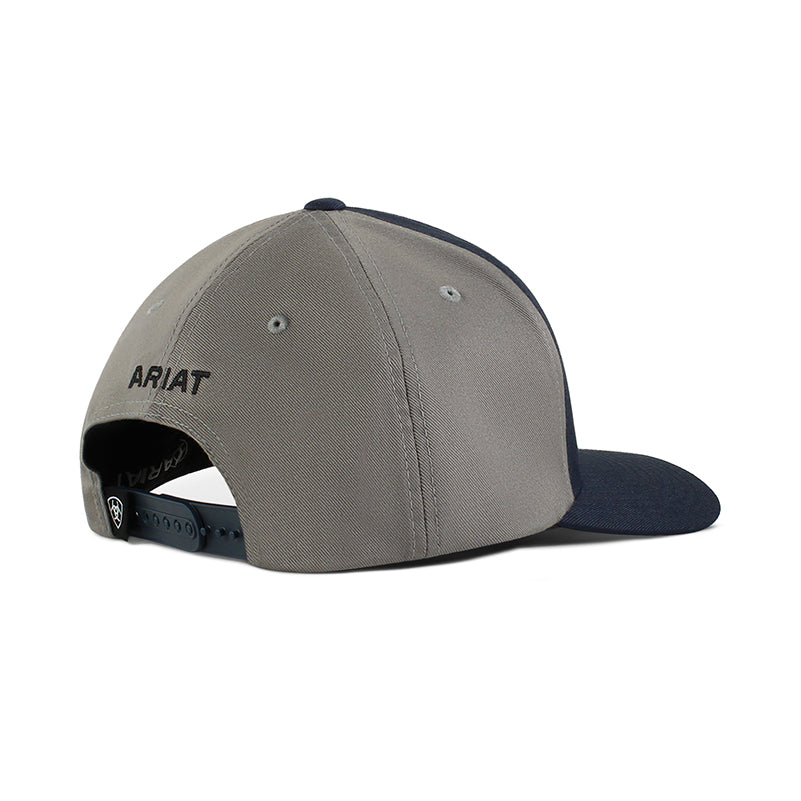 Ariat Mens Flexfit 110 Turquoise Shield Fabric Snapback Cap Navy A300012303 - view 2