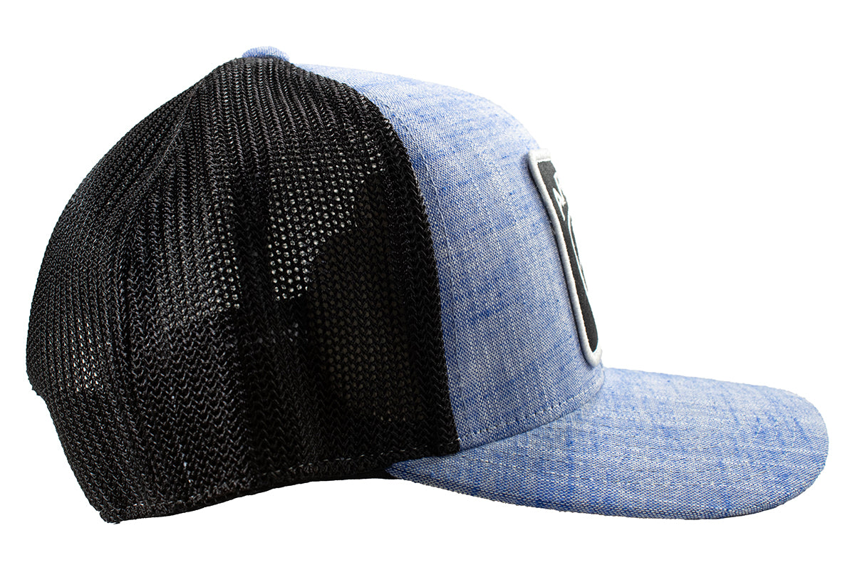 Ariat Mens Flexfit 110 Large Shield Patch Mesh Snapback Cap Blue A300015027 - view 3
