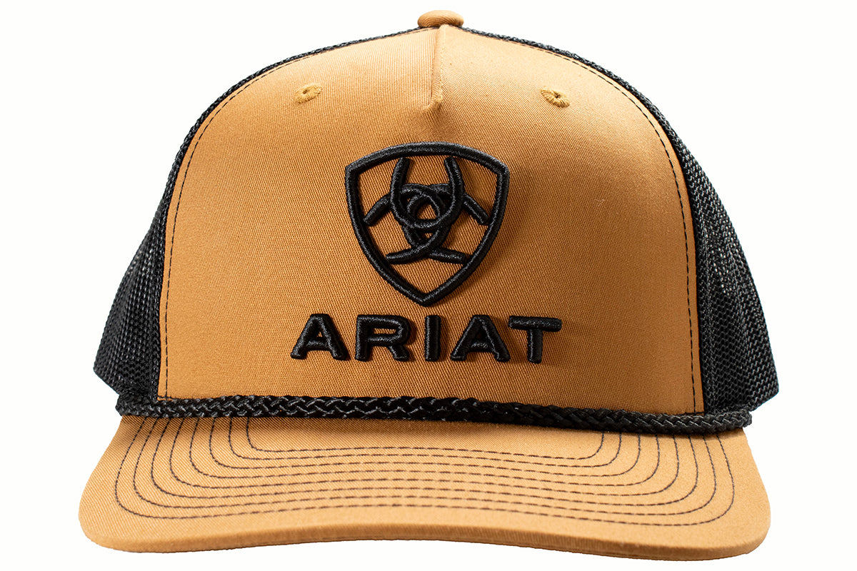 Ariat Mens Riat Cap R112 Snapback 3D Emb Logo Tan A300090008 - view 2