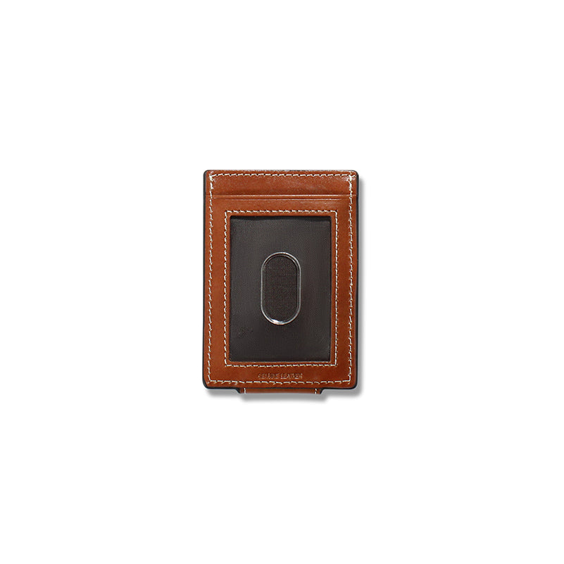 Ariat Mens Basketweave Shield Logo Money Clip Brown A3550508 - view 2